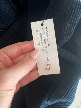 Balenciaga Corduroy Slim Pants - Dark Blue